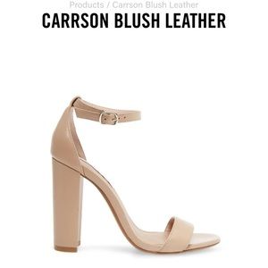 Steve Madden Carson Blush Leather Block Heel Size 8US